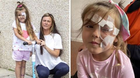 4χρονη τυφλώθηκε μετά από φρικτό ατύχημα με το πατίνι της  