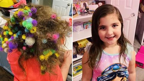 Ξόδεψε 20 ώρες για να βγάλει… 150 παιχνίδια από τα μαλλιά της κόρης της!