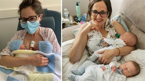 Διδυμάκια χειρουργήθηκαν μέσα στην κοιλιά της μαμάς τους και σώθηκαν από θαύμα