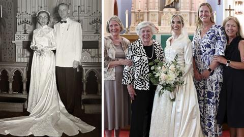 Νυφικό περνάει από γενιά σε γενιά: το φόρεσαν γιαγιά, μαμά και εγγονή!