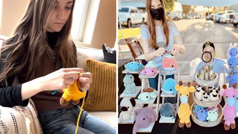 13χρονη φτιάχνει πλεκτά κουκλάκια για να μαζέψει χρήματα για τις σπουδές της 