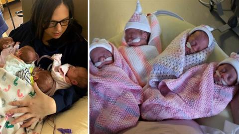 «Πήγα να γεννήσω 3δυμα και θα γυρίσω σπίτι με 4δυμα - όλα κορίτσια!»