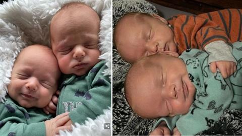 Διδυμάκια 7 μηνών κοιμούνται μόνο αγκαλιά - κλαίνε αν τα χωρίσουν!