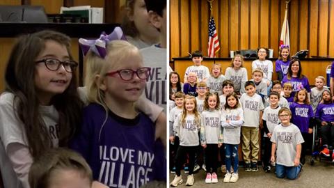 Κοριτσάκι υιοθετείται με μάρτυρες τους συμμαθητές της και… δακρύζει από χαρά!