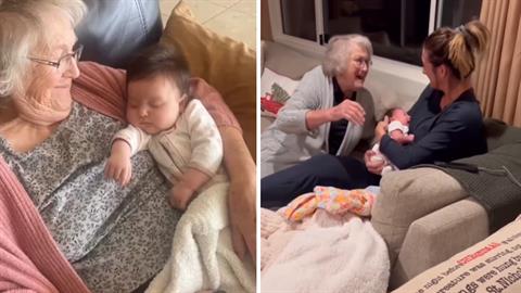 90χρονη έμαθε ότι η δισέγγονή της θα πάρει το όνομά της και… τρελάθηκε από χαρά!