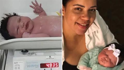 Mαμά γέννησε μπαμπάτσικη μπέμπα 5 κιλών: «μοιάζει σαν να είναι 5 μηνών!»
