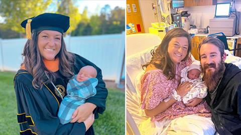 Σούπερ μαμά γέννησε το αγοράκι της και την αμέσως επόμενη μέρα πήγε στην ορκομωσία της