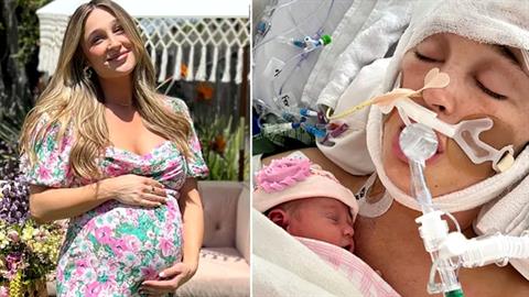 Μαμά που γέννησε ενώ ήταν σε κώμα, αγκάλιασε την κορούλα της για πρώτη φορά!