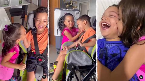 Το πιο γλυκό βίντεο: κοριτσάκι φροντίζει τον κολλητό της που έχει εγκεφαλική παράλυση