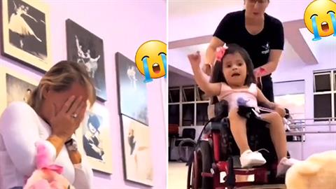 Μαμά κλαίει από χαρά όταν βλέπει την παράλυτη κόρη της να πηγαίνει μπαλέτο