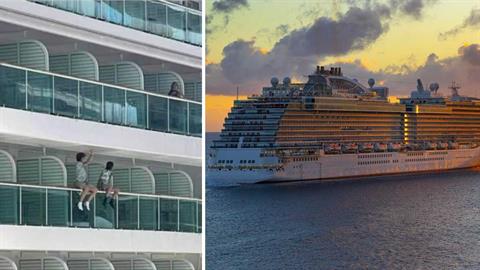 Μικρά παιδιά κάθονται στα κάγκελα κρουαζιερόπλοιου: η φωτογραφία που σοκάρει