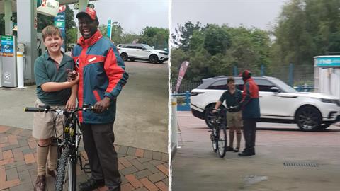 12χρονος έγινε φίλος με υπάλληλο βενζινάδικου και του αγόρασε ποδήλατο!