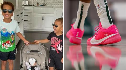 Ο Γιάννης Αντετοκούνμπο φοράει... ροζ παπούτσια με το όνομα της κόρης του!