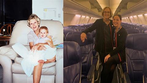 Έγινε αεροσυνοδός σαν τη γιαγιά της και πλέον πετάνε μαζί! 