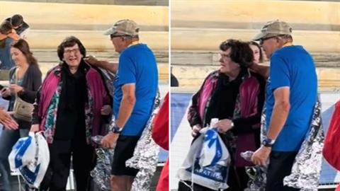 Μαραθώνιος: ο 80χρονος που τερμάτισε τελευταίος, έτρεξε κατευθείαν στην αγκαλιά της γυναίκας του! 