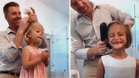 Μπαμπάς χτενίζει κάθε πρωί τις 7 κόρες του για να περνά χρόνο μαζί τους