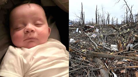 4 μηνών μωράκι επέζησε από ανεμοστρόβιλο που διέλυσε το σπίτι του!