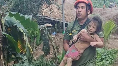 Κατολίσθηση στις Φιλιππίνες: διασώθηκε κοριτσάκι μετά από 60 ώρες στα χαλάσματα!