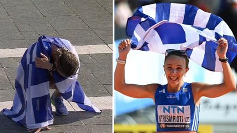 Η Α. Ντρισμπιώτη τερμάτισε με τη σημαία αγκαλιά - ήταν η τελευταία της συμμετοχή σε Ολυμπιακούς Αγώνες