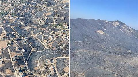 Σοκαριστικό βίντεο από ελικόπτερο αποτυπώνει το μέγεθος της καταστροφής από τις φωτιές