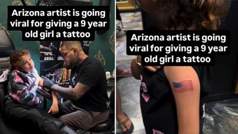 Τατουατζής δέχτηκε να «χτυπήσει» τη σημαία των ΗΠΑ σε 9χρονη 