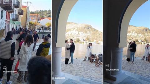 Έρωτας χωρίς σύνορα: Τούρκος έκανε πρόταση γάμου στην Ελληνίδα κοπέλα του στο Καστελόριζο