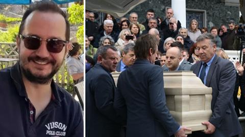 Λύγισε η οικογένεια του Β. Καλογήρου στην κηδεία του: «ήταν ένα παιδί μάλαμα»