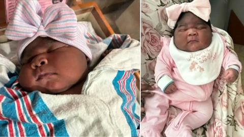 Κοριτσάκι γεννήθηκε 6 κιλά και φοράει ρούχα για μωρά... 6 μηνών!
