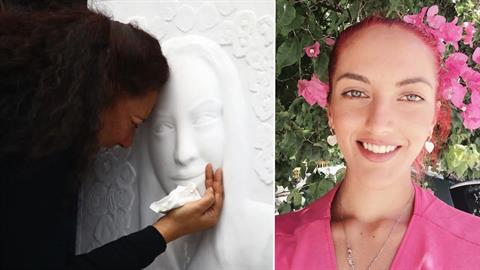 Καμία άλλη γυναικοκτονία: μνημείο για την αδικοχαμένη Κυριακή έξω από το ΑΤ Αγίων Αναργύρων