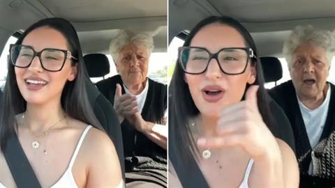 Η Κλαυδία μάς παρουσιάζει τη γλυκύτατη γιαγιά της - τραγουδούν μαζί στο αυτοκίνητο