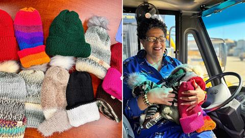 Σχολική οδηγός έπλεξε σκουφιά για όλους τους μαθητές που μεταφέρει καθημερινά