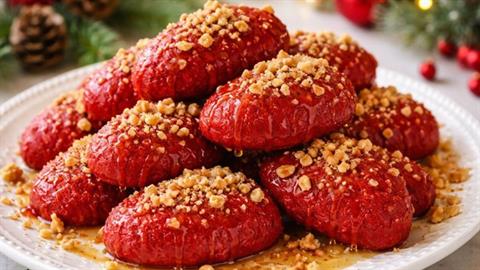 Μελομακάρονα red velvet, για να κάνεις τη διαφορά στο χριστουγεννιάτικο τραπέζι