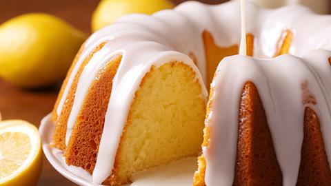 Νηστίσιμο κέικ λεμόνι με γλάσο