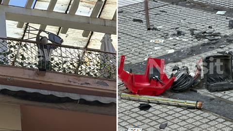 4χρονος ήταν μόνος σε μπαλκόνι 6ου ορόφου - πετούσε ό,τι έβρισκε στον δρόμο